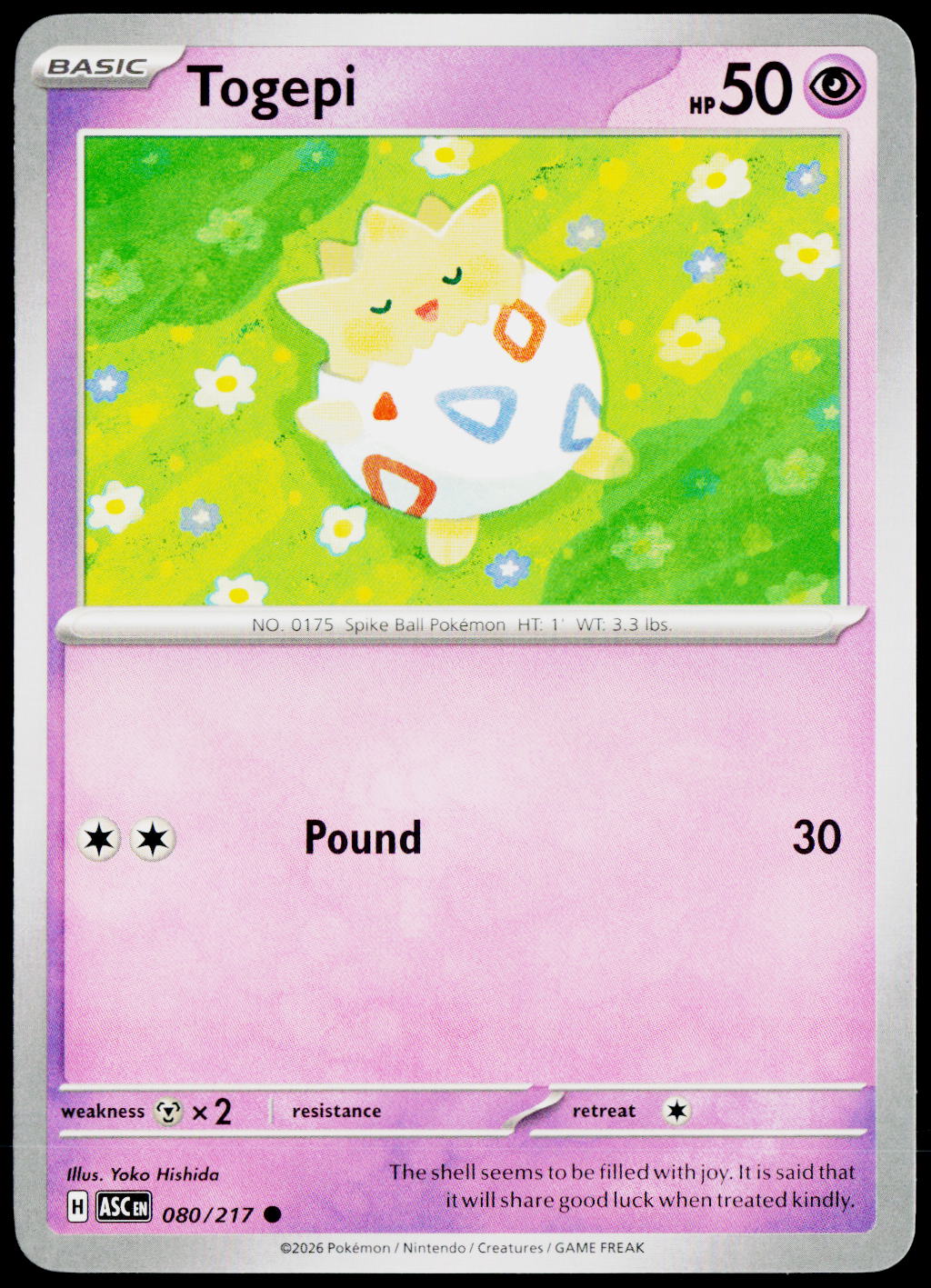 Togepi 080/217 EN — original front scan