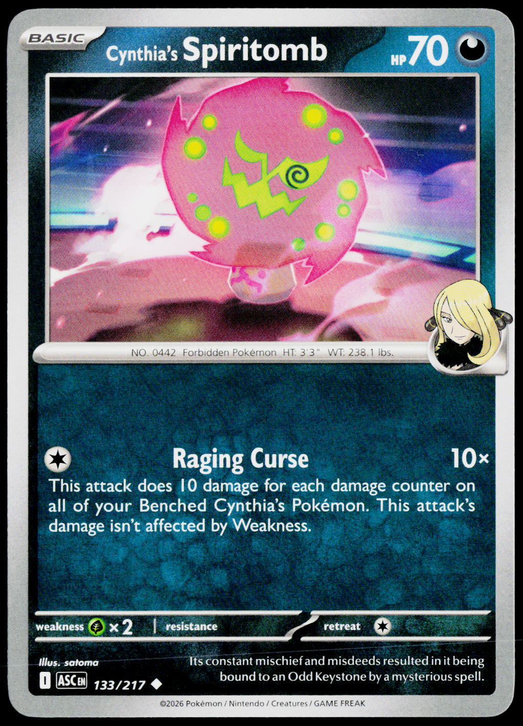 Cynthia's Spiritomb 133/217 EN — original front scan