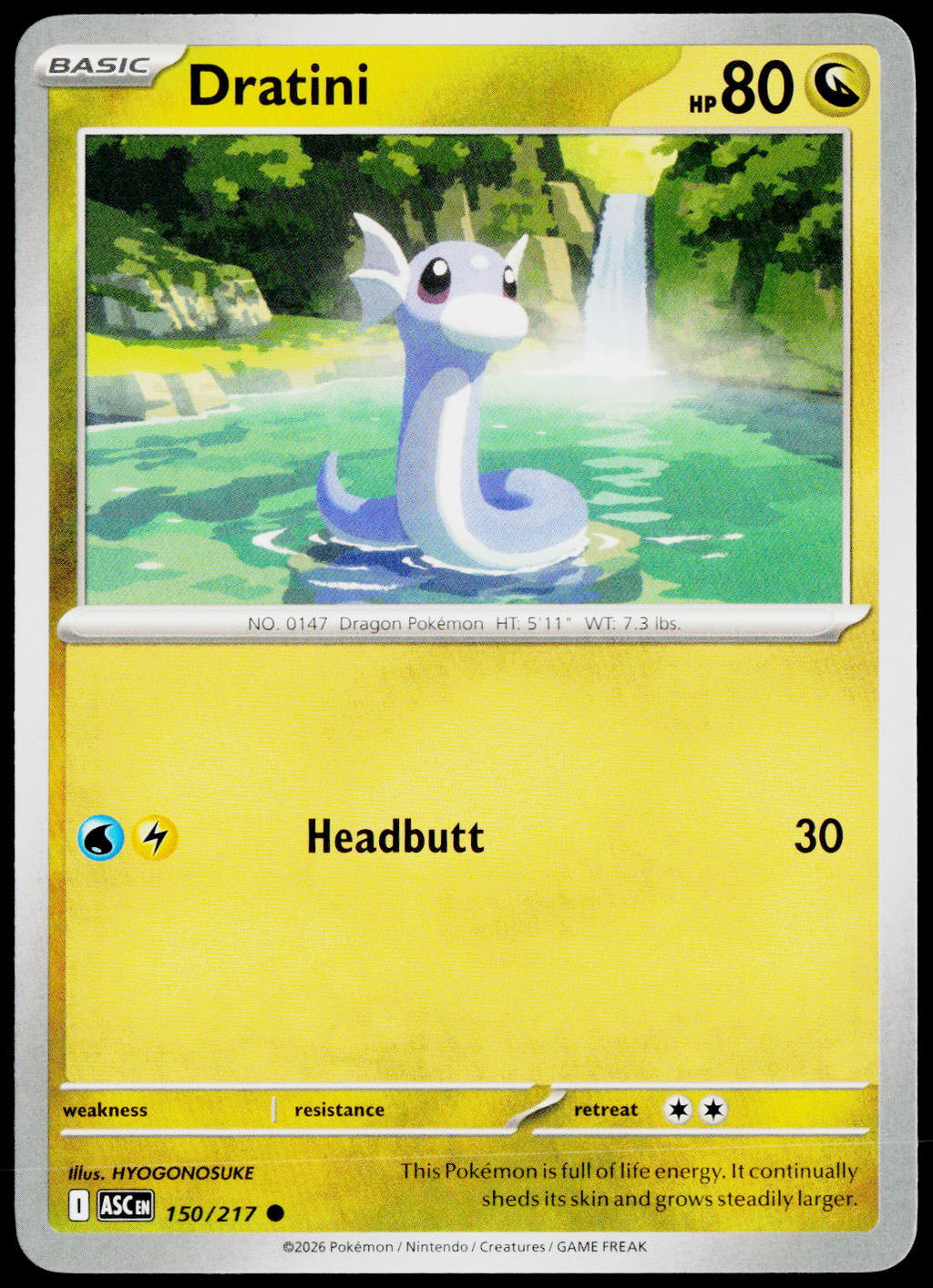 Dratini 150/217 EN — original front scan
