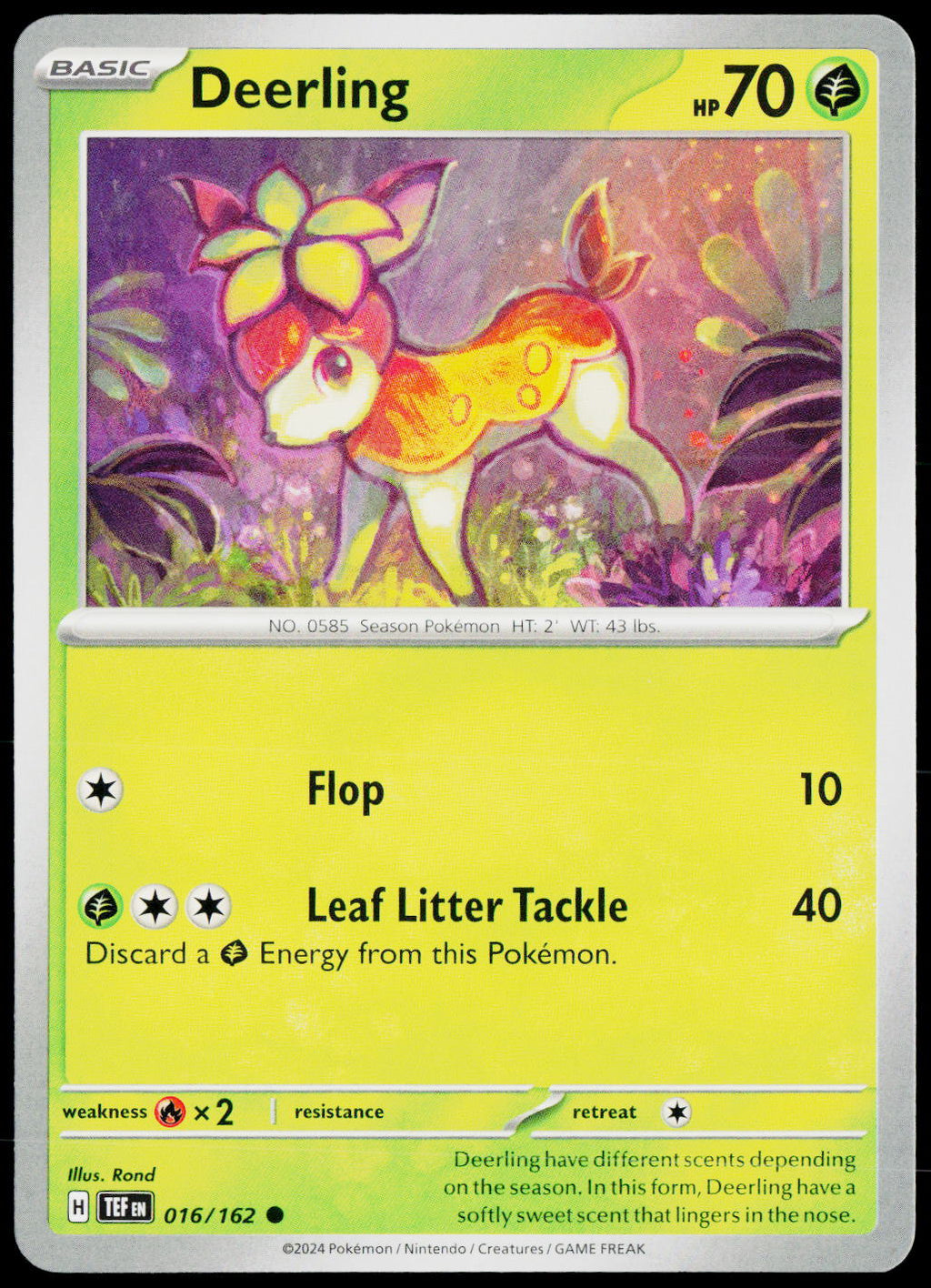Deerling 016/162 EN — original front scan
