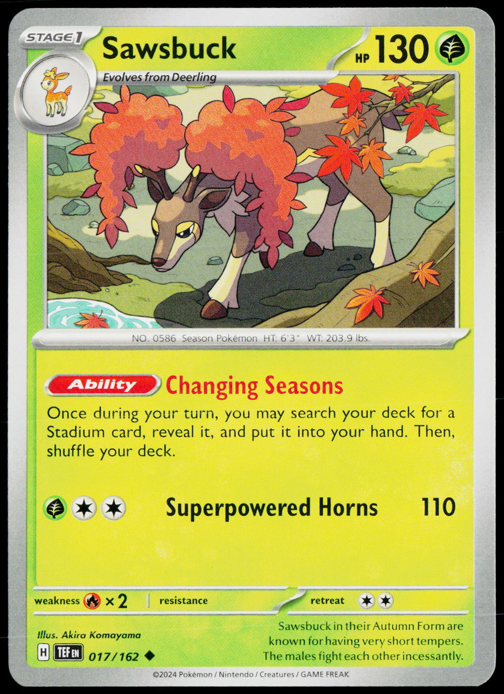 Sawsbuck 017/162 EN — original front scan