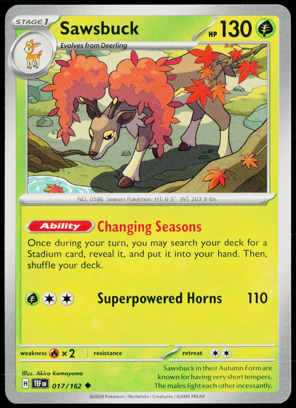 Sawsbuck 017/162 EN — original front scan