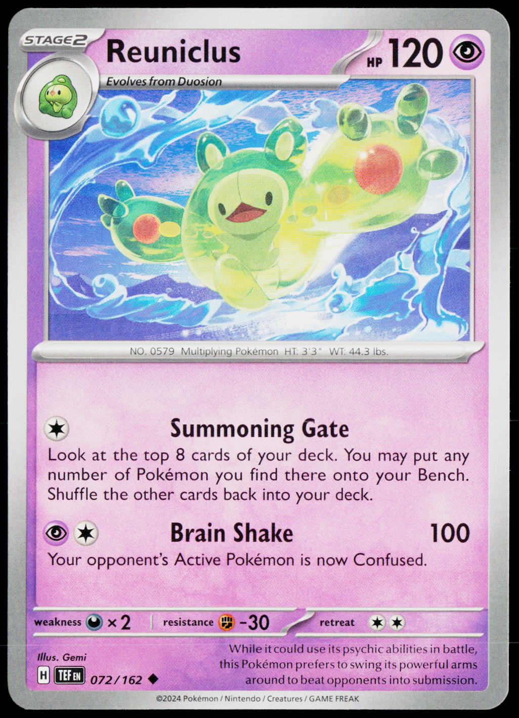 Reuniclus 072/162 EN — original front scan