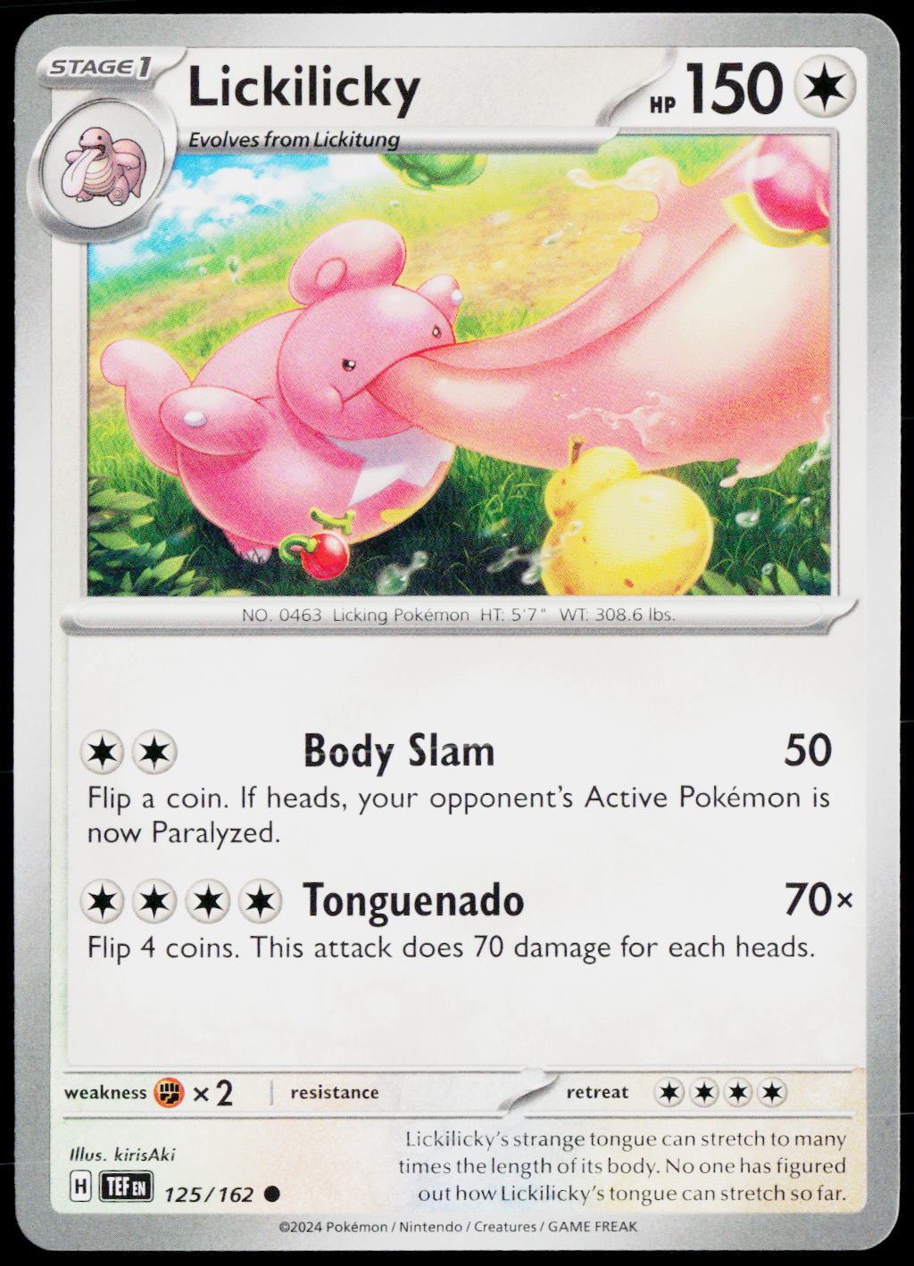 Lickilicky 125/162 EN — original front scan