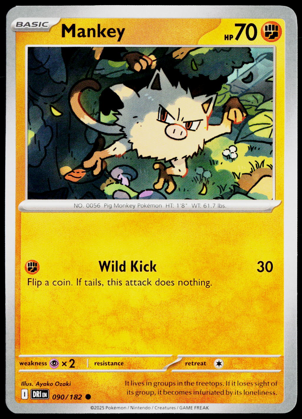 Mankey 090/182 EN — original front scan
