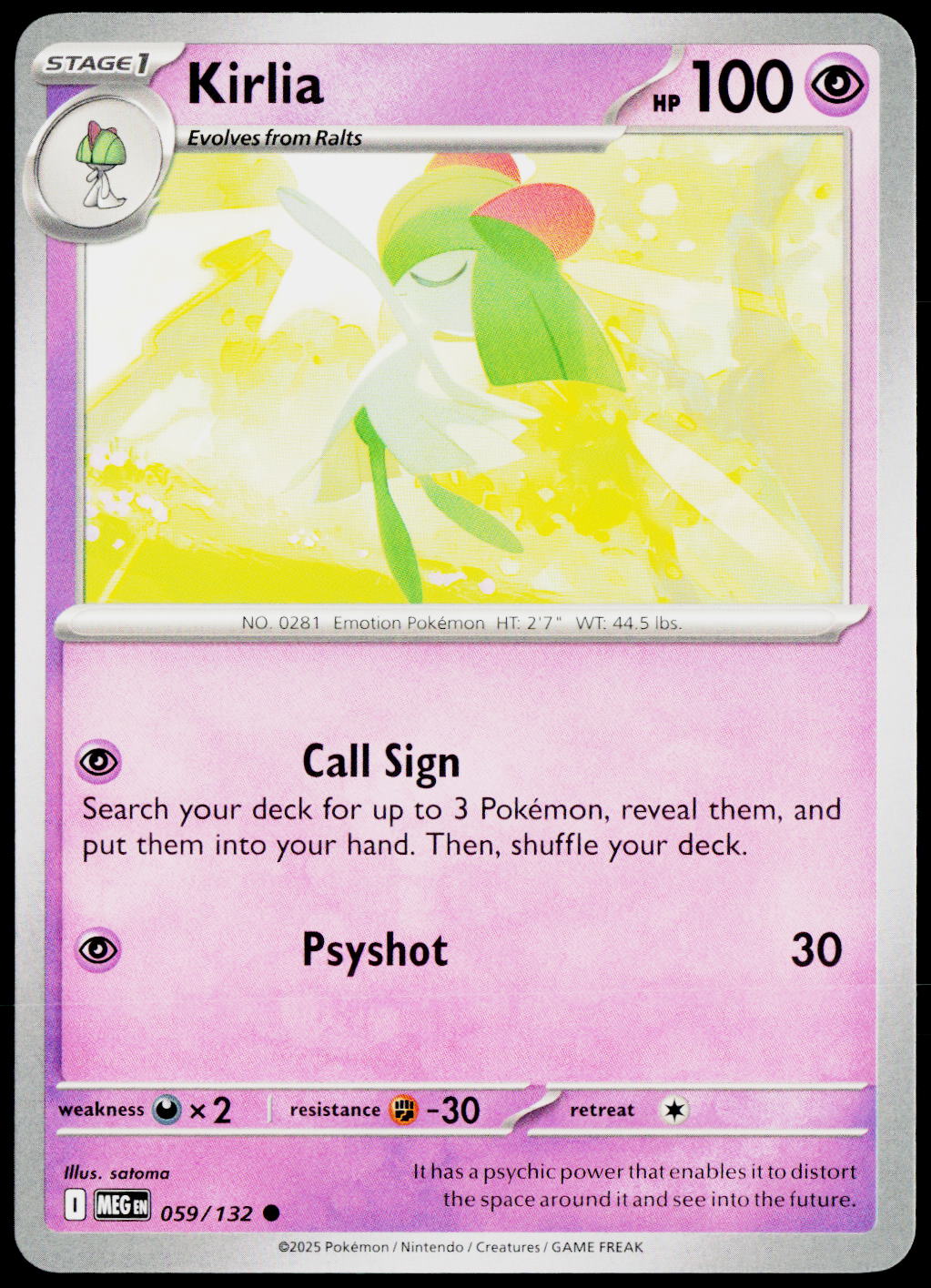 Kirlia 059/132 EN — original front scan