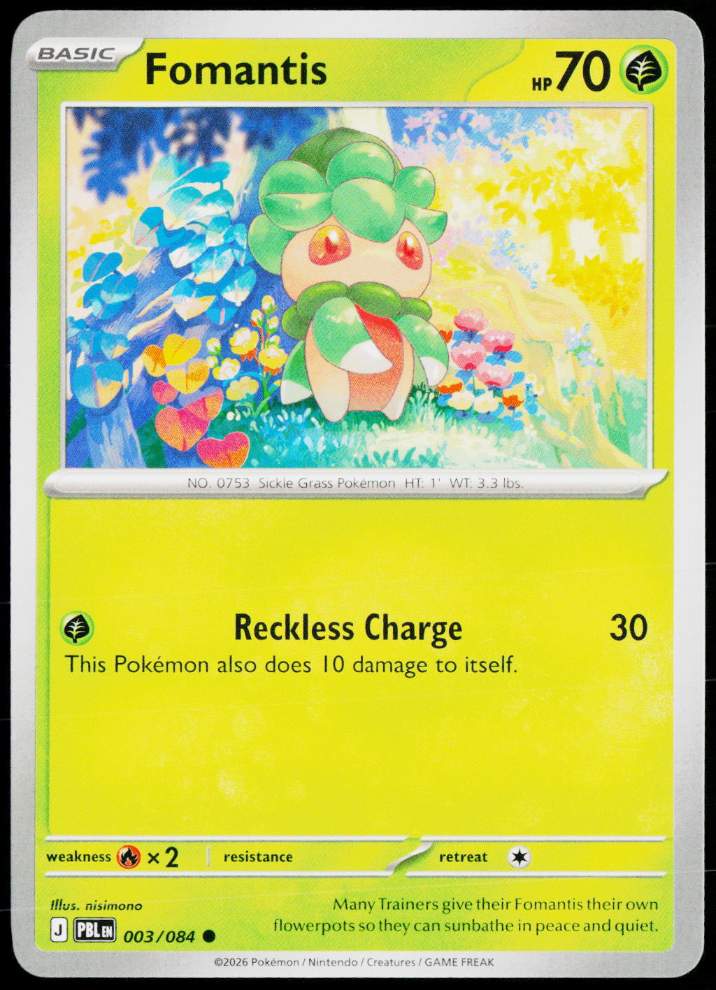 Fomantis 003/084 EN — original front scan