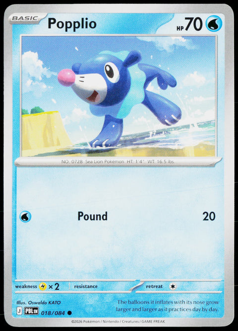 Popplio 018/084 EN — original front scan