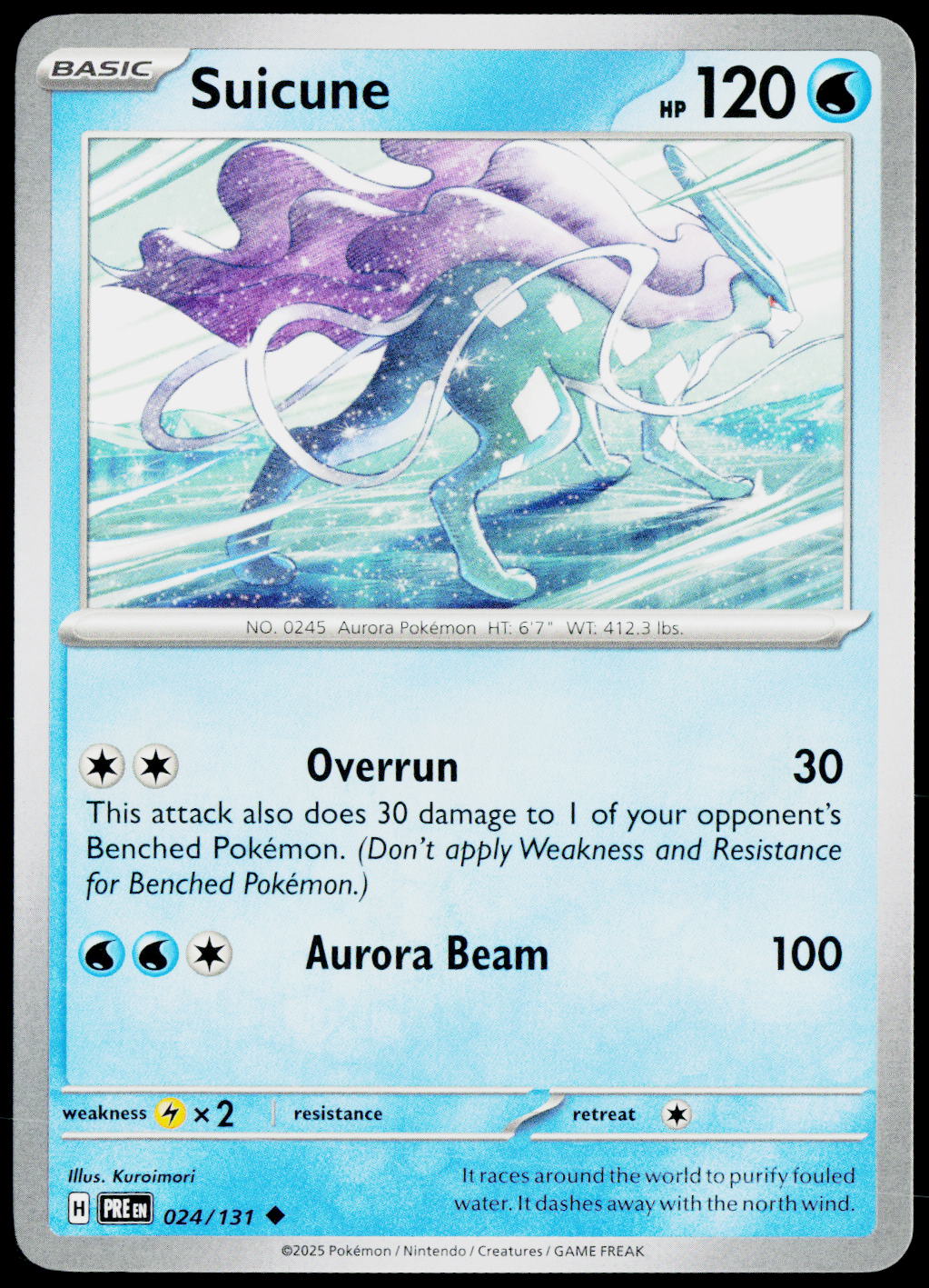 Suicune 024/131 EN — original front scan