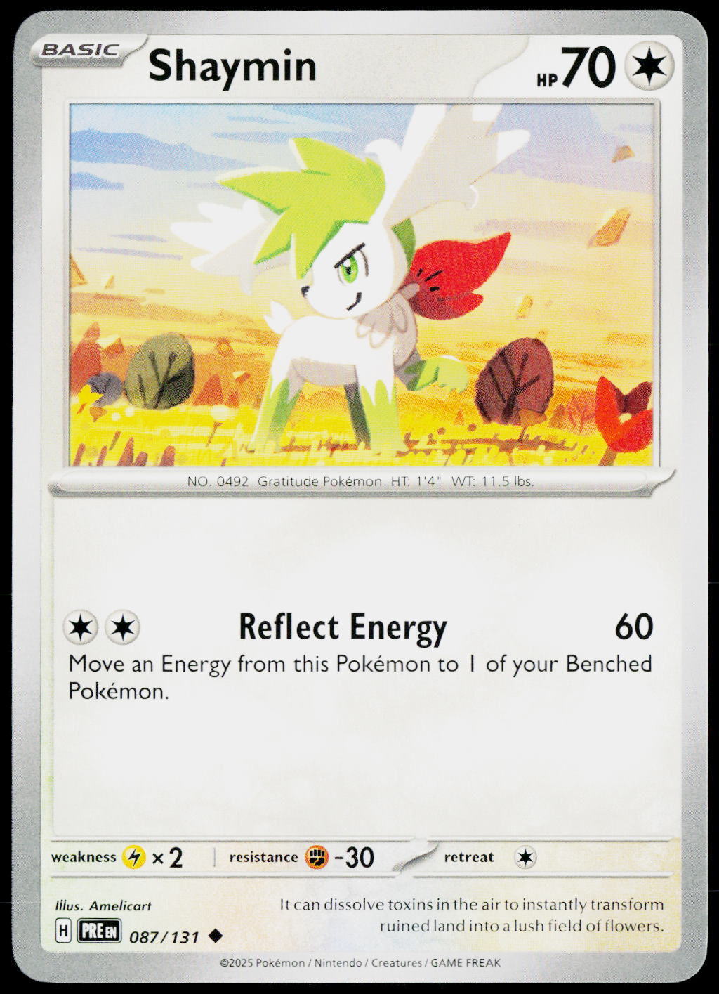 Shaymin 087/131 EN — original front scan