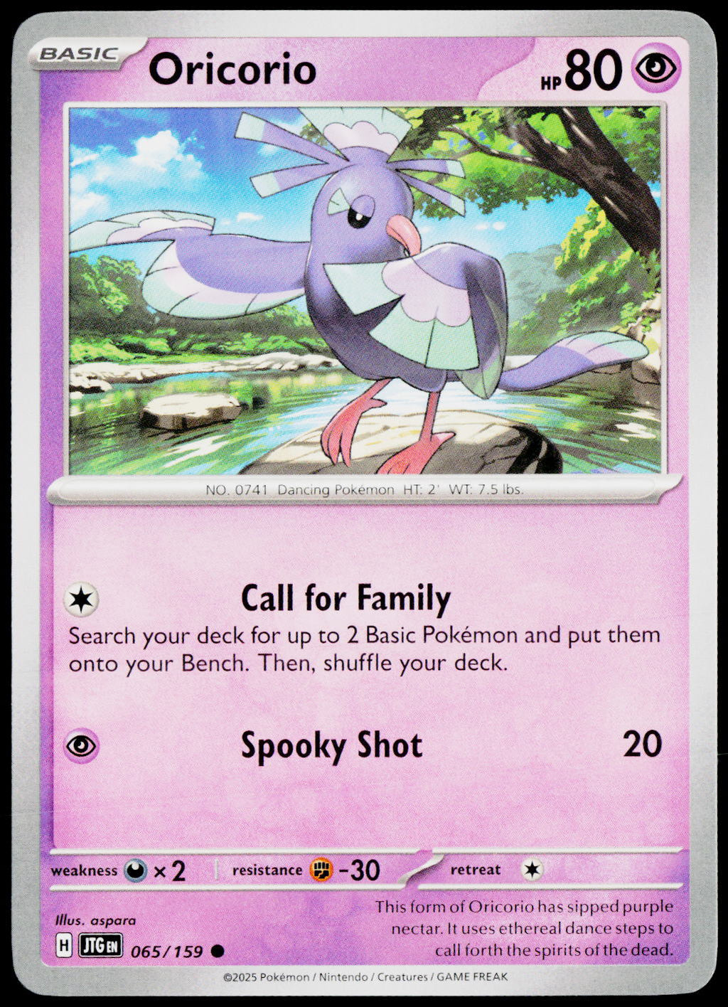 Oricorio 065/159 EN — original front scan