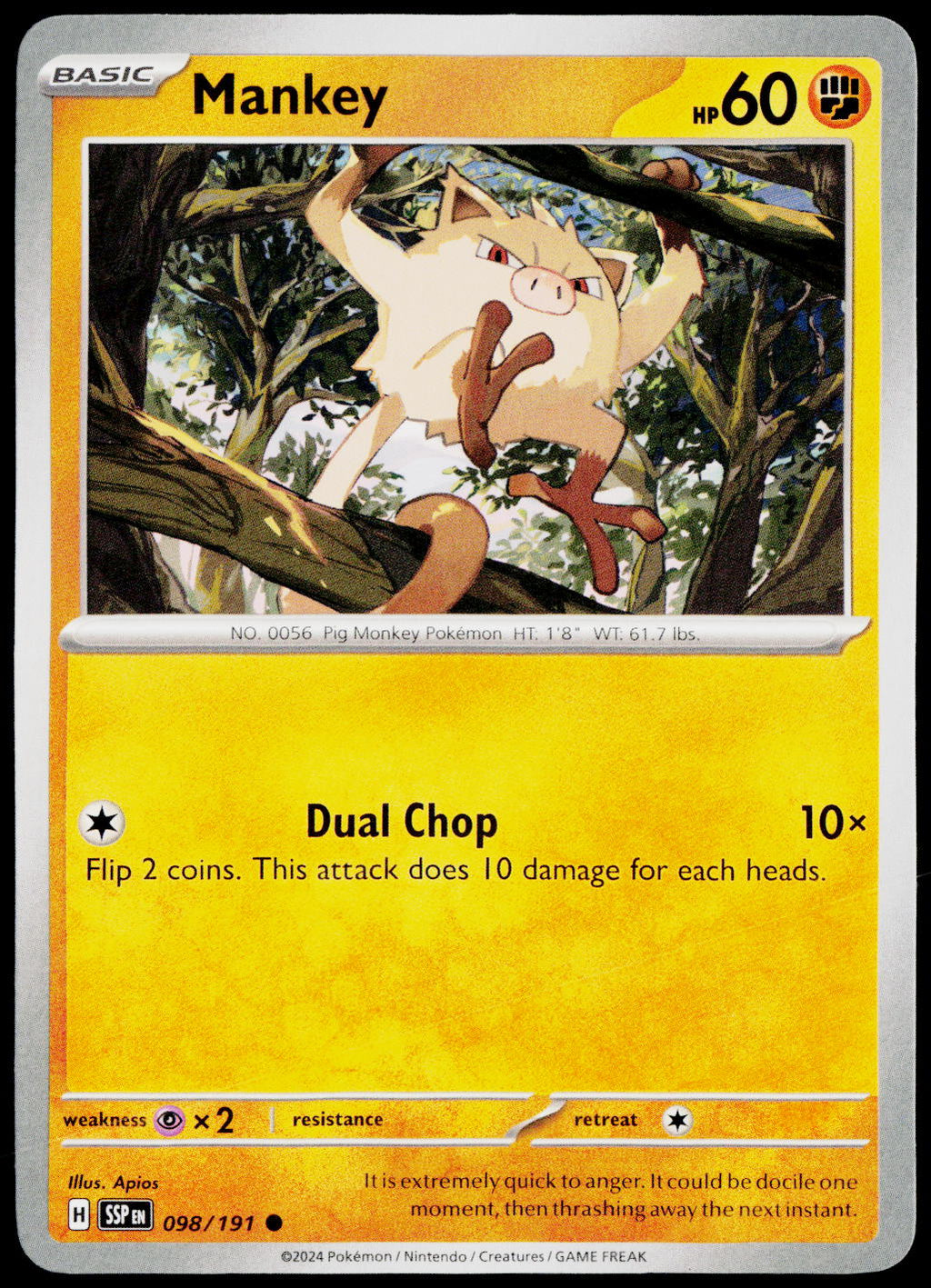 Mankey 098/191 EN — original front scan