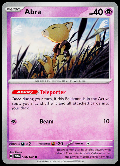 Abra 080/167 EN — original front scan