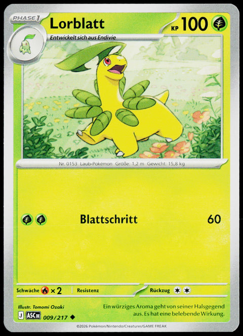 Bayleef 009/217 DE — original front scan