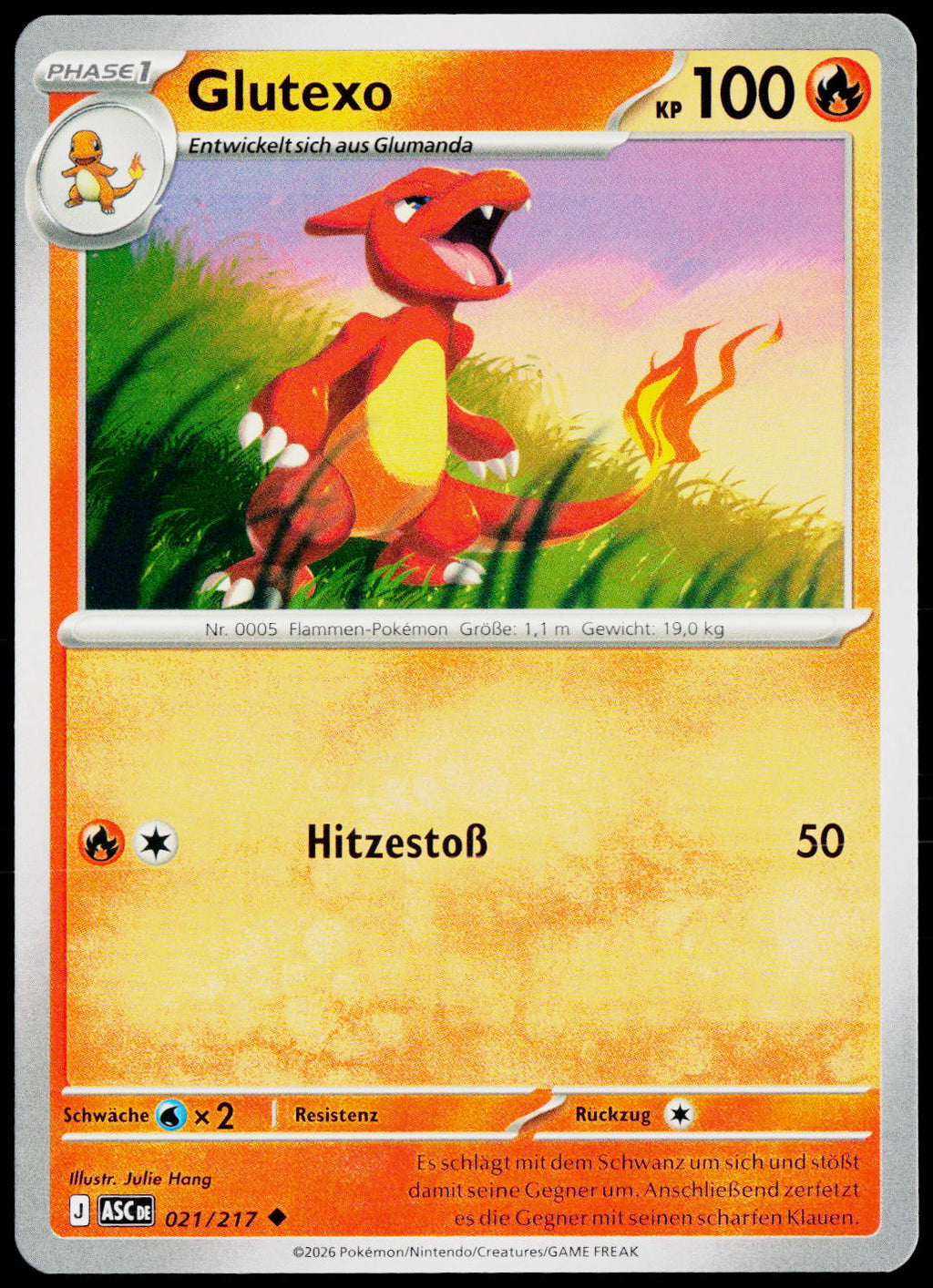 Charmeleon 021/217 DE — original front scan