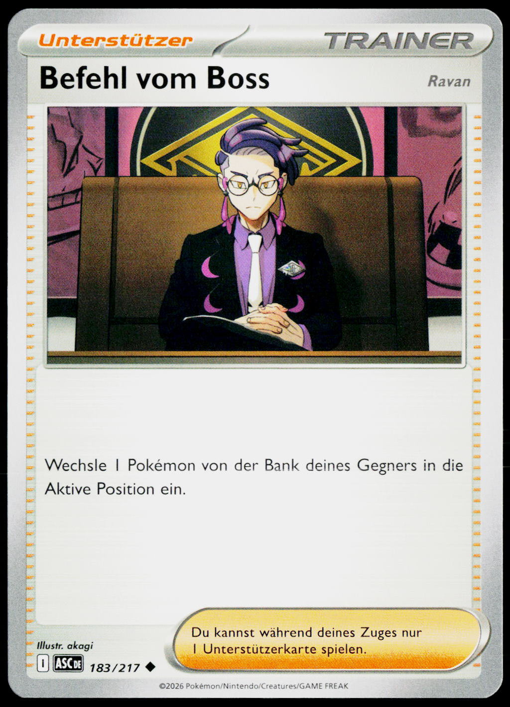 Boss's Orders 183/217 DE — original front scan