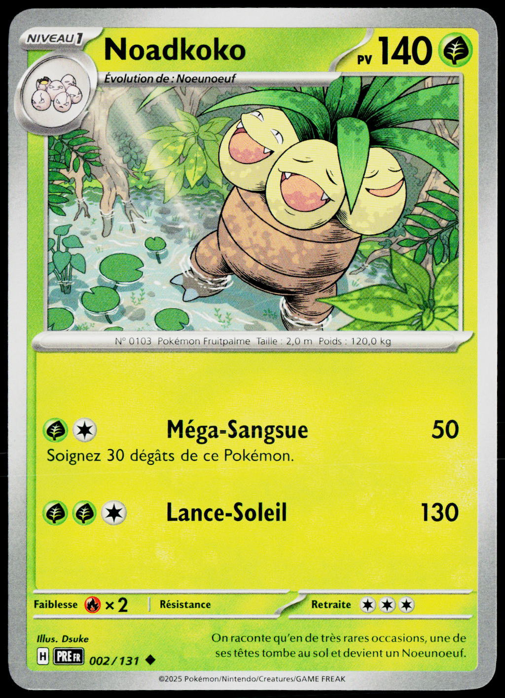 Exeggutor 002/131 FR — original front scan