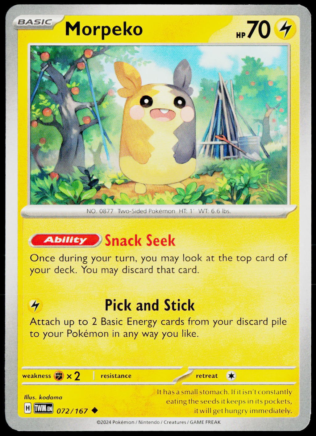 Morpeko 072/167 DE — original front scan