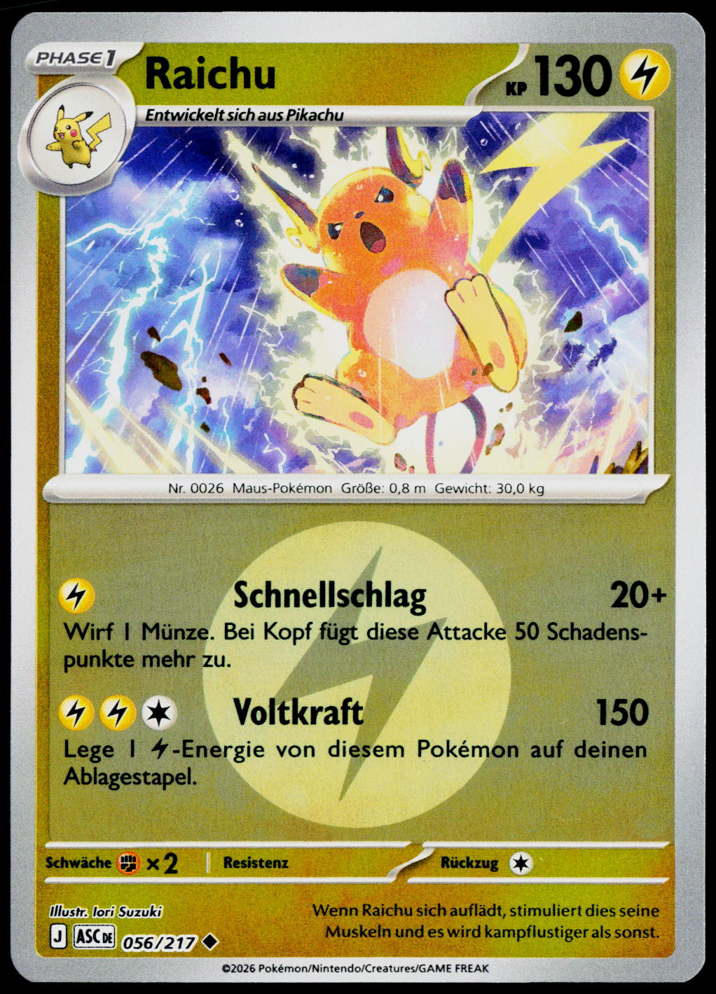 Raichu 056/217 DE — original front scan