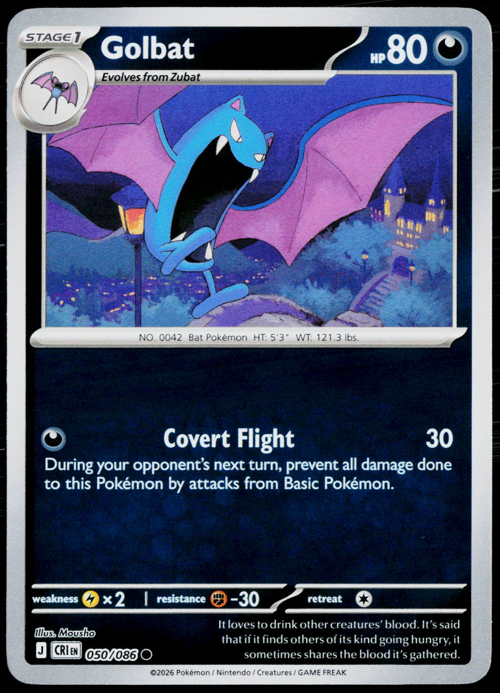 Golbat 050/086 EN — original front scan