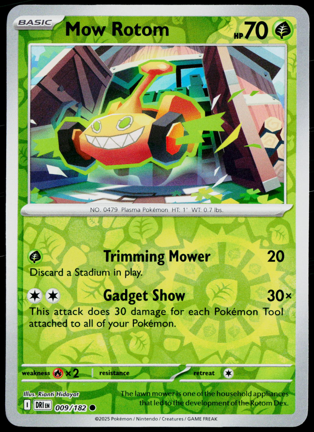 Mow Rotom 009/182 EN — original front scan