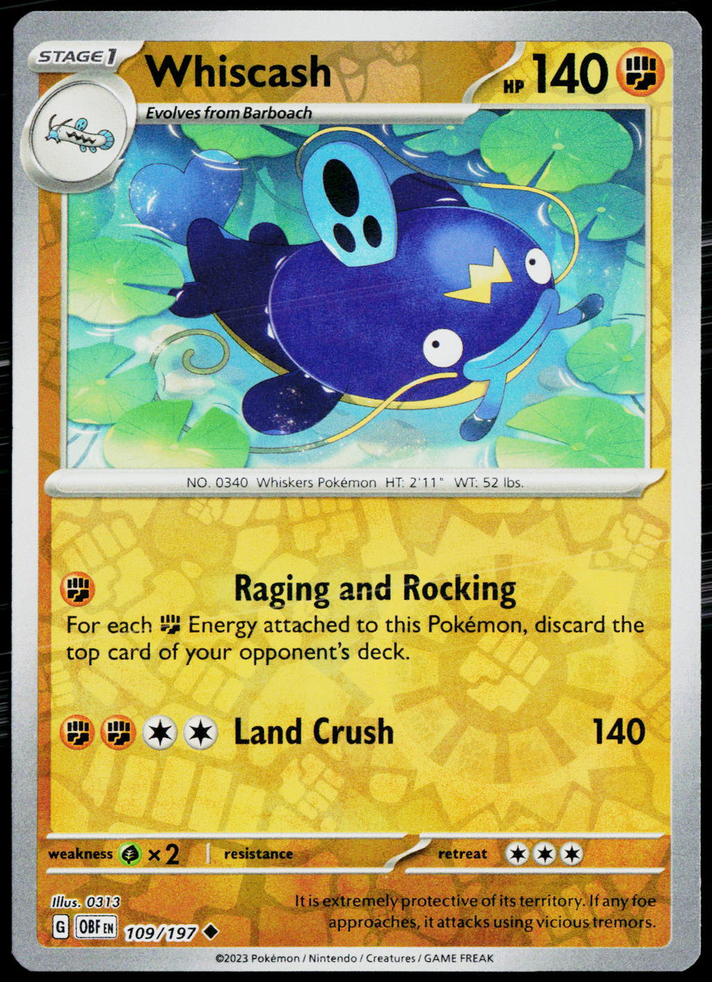 Whiscash 109/197 EN — original front scan