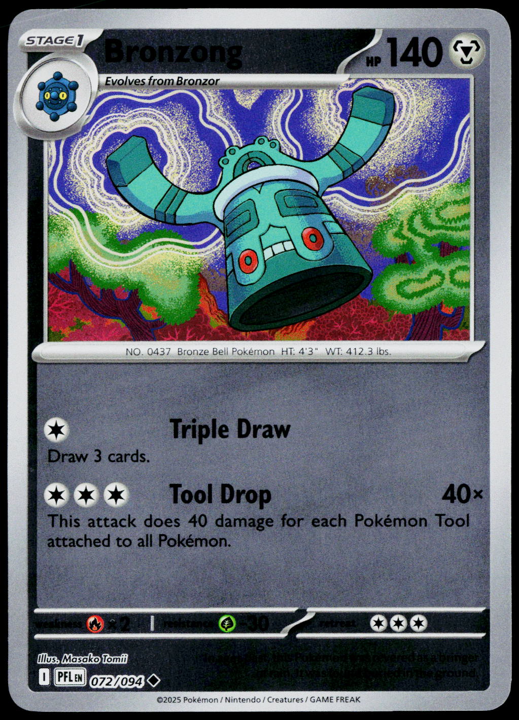 Bronzong 072/094 EN — original front scan