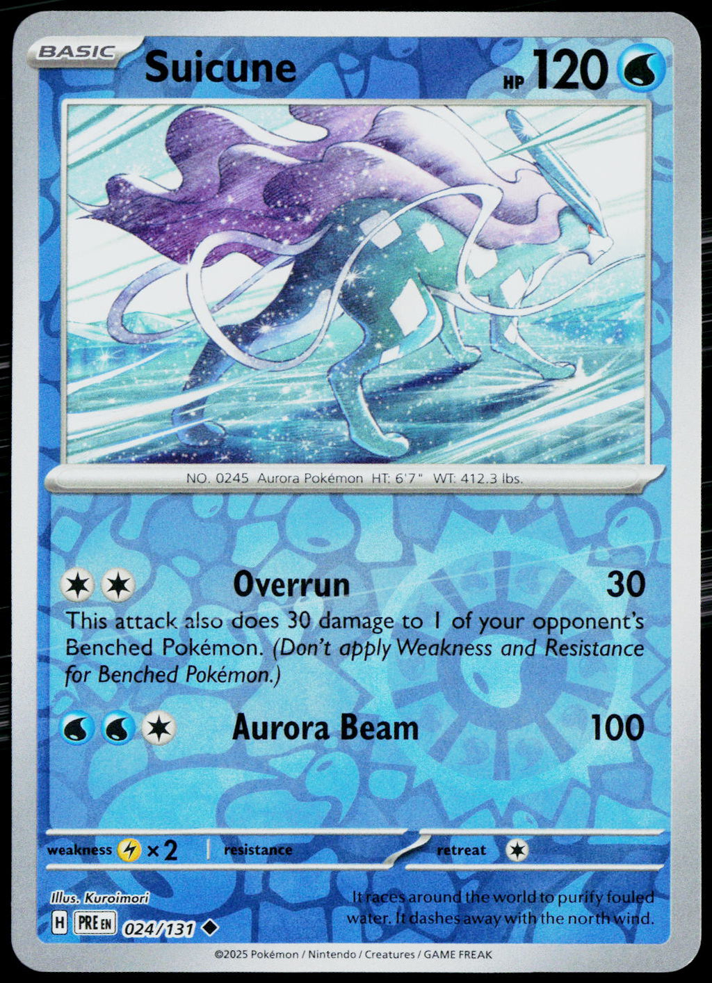 Suicune 024/131 EN — original front scan