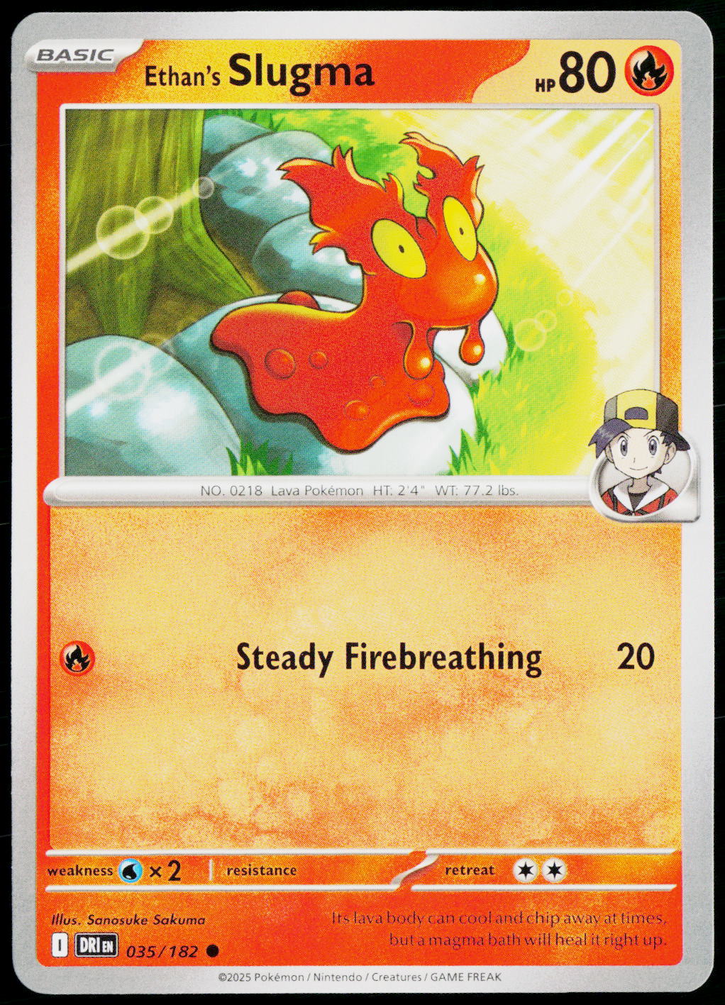 Ethan's Slugma 035/182 EN non-holo - original scanned front