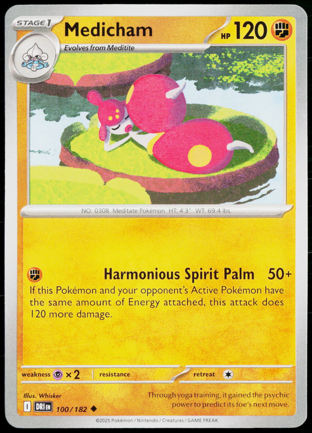 Medicham 100/182 EN non-holo - original scanned front
