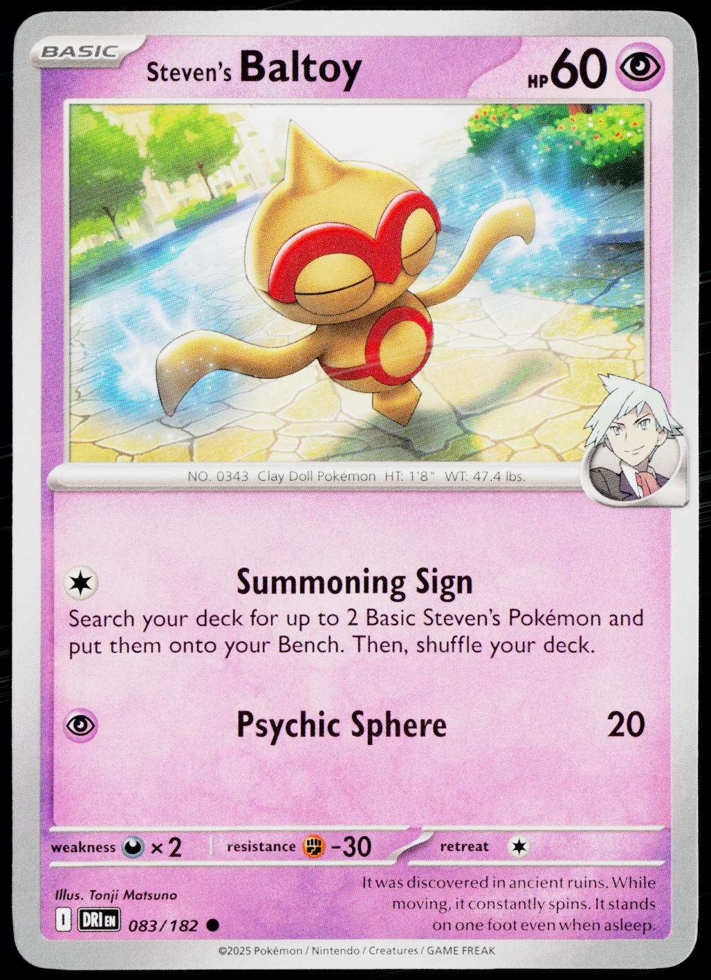 Steven's Baltoy 083/182 EN non-holo - original scanned front