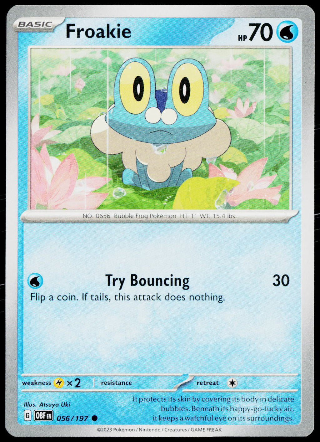 Froakie 056/197 EN non-holo - original scanned front