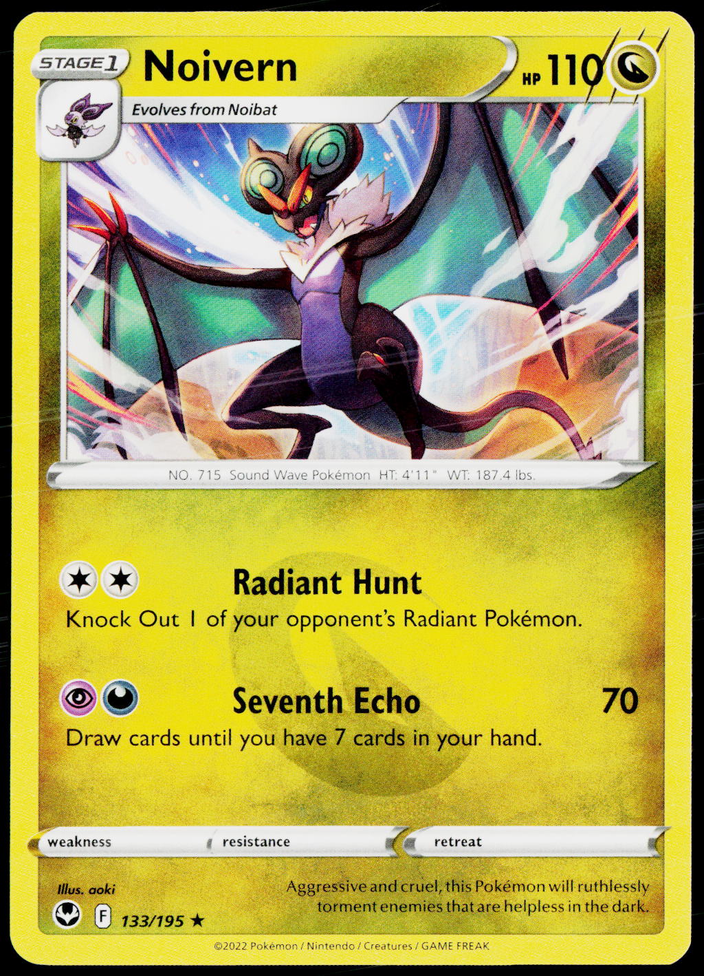 Noivern 133/195 EN non-holo - original scanned front