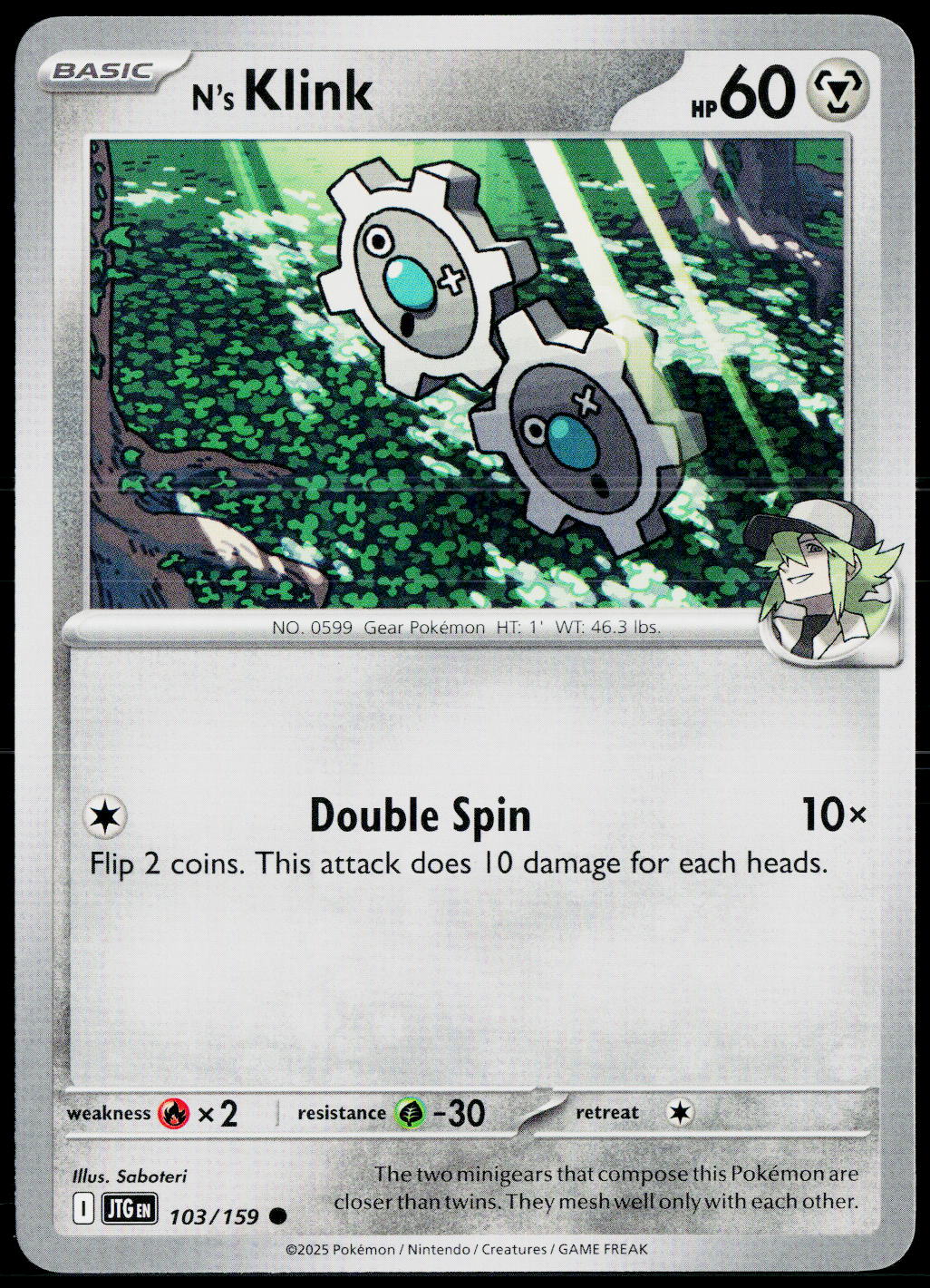 N's Klink 103/159 EN non-holo - original scanned front