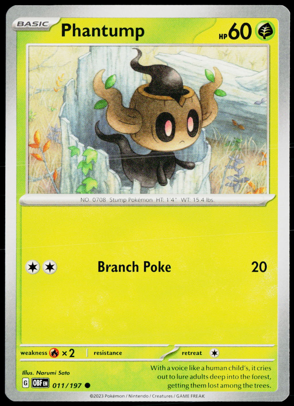 Phantump 011/197 EN non-holo - original scanned front