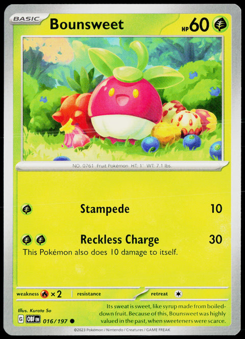 Bounsweet 016/197 EN non-holo - original scanned front