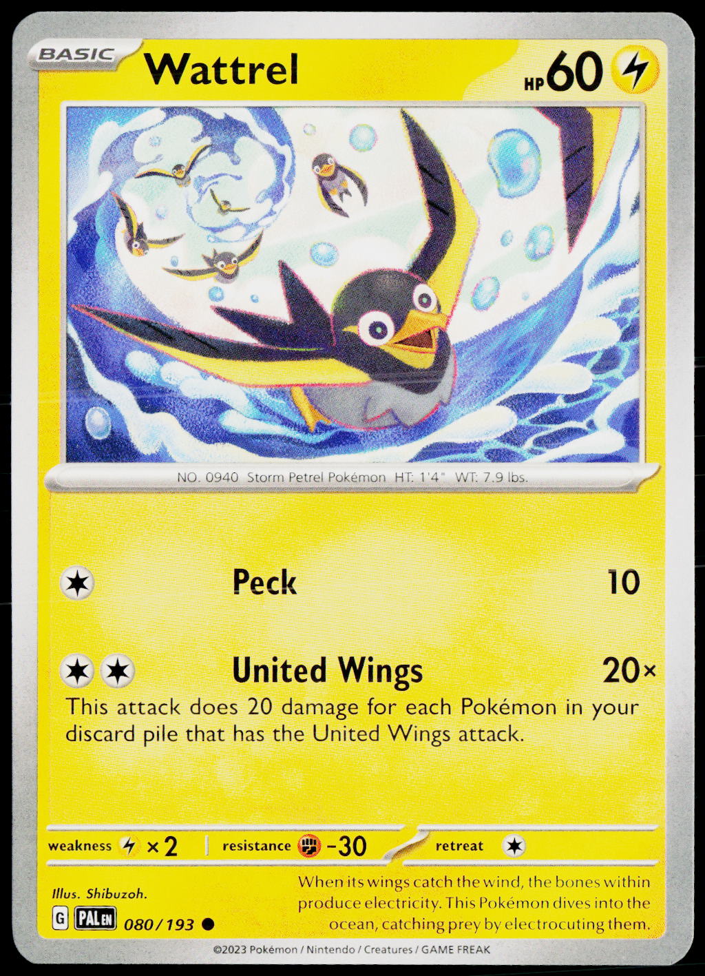 Wattrel 080/193 EN non-holo - original scanned front