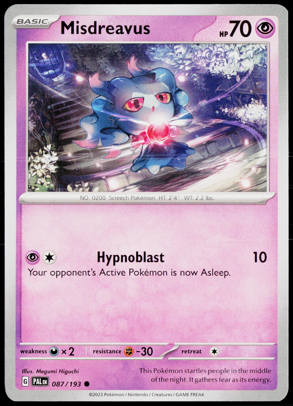 Misdreavus 087/193 EN non-holo - original scanned front