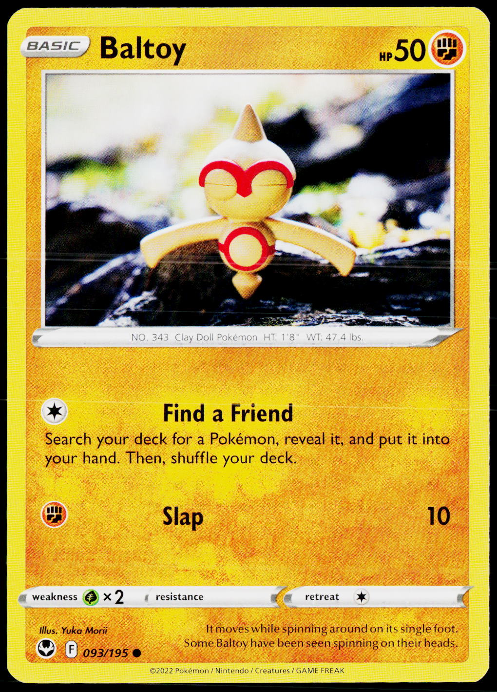 Baltoy 093/195 EN non-holo - original scanned front