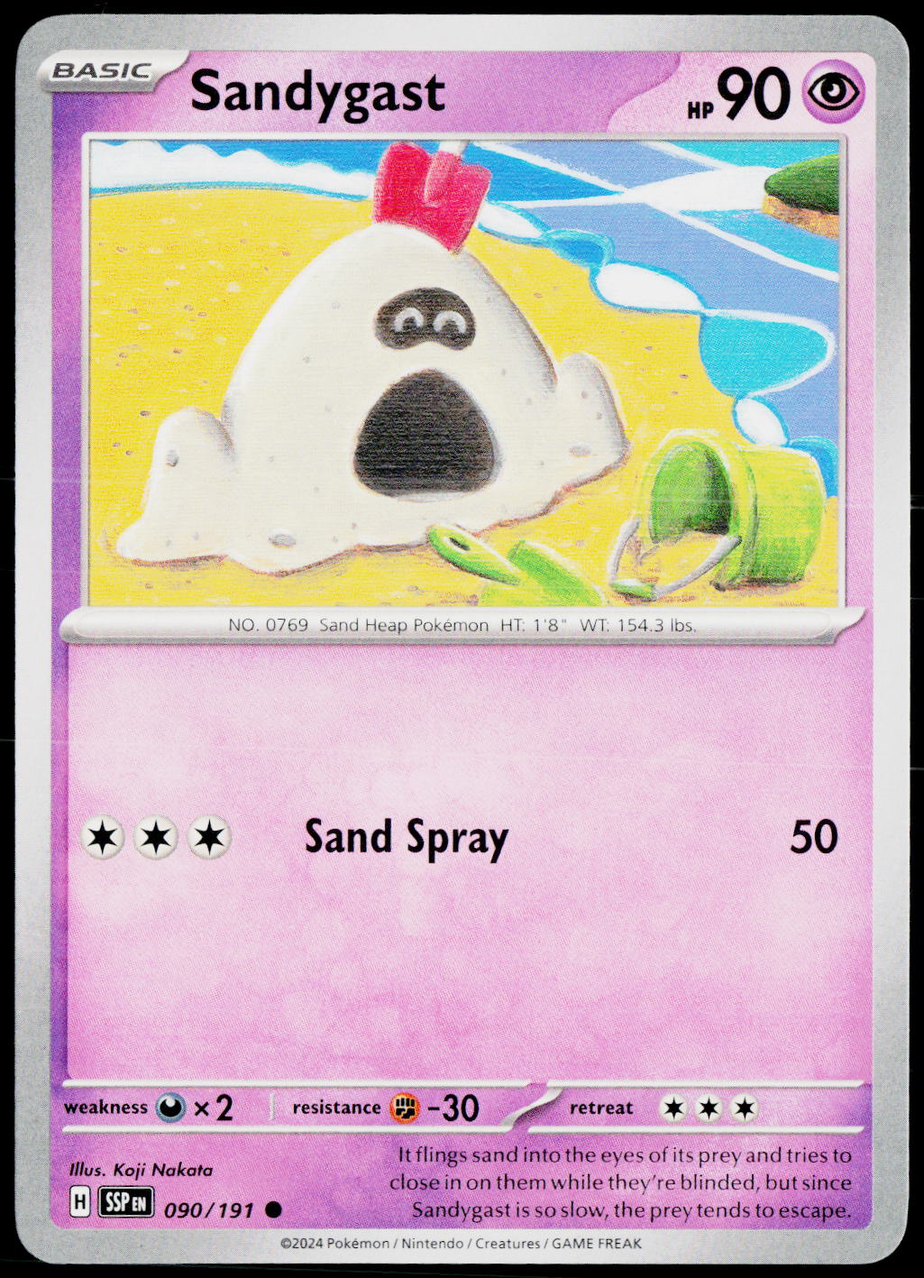 Sandygast 090/191 EN non-holo - original scanned front