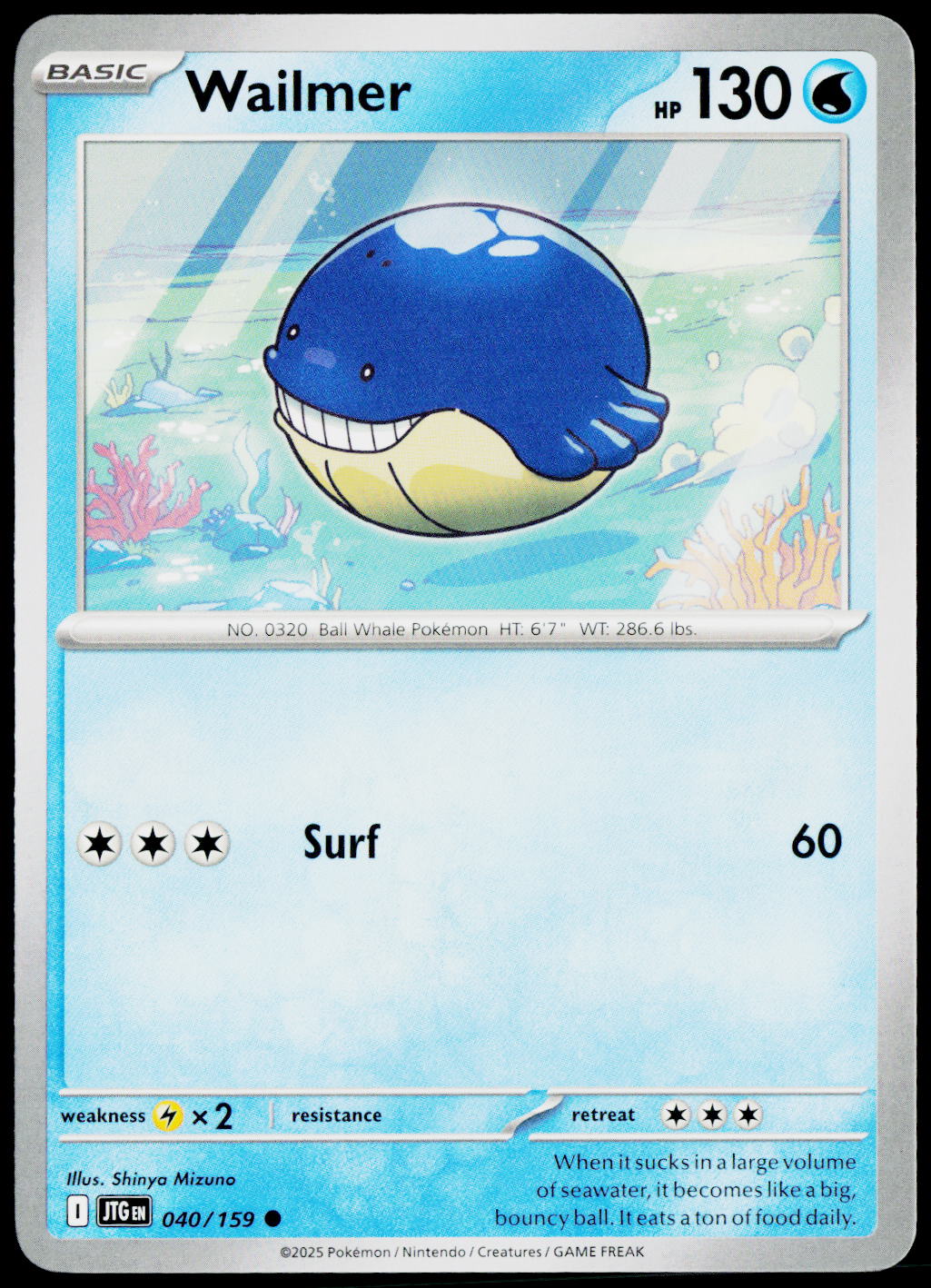 Wailmer 040/159 EN non-holo - original scanned front