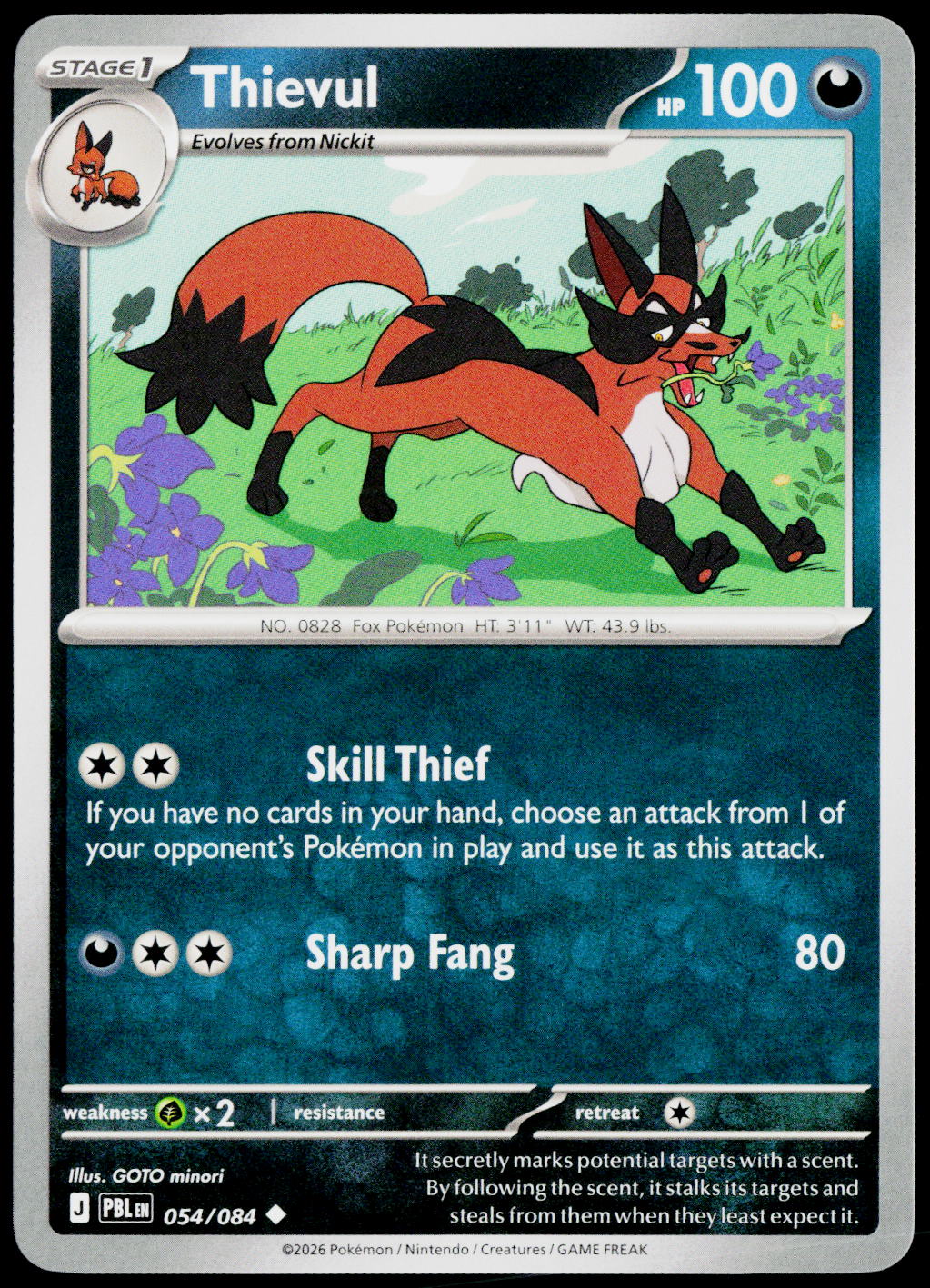 Thievul 054/084 EN non-holo - original scanned front