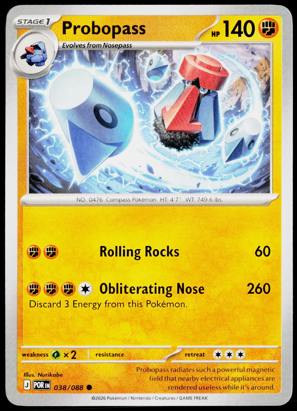 Probopass 038/088 EN non-holo - original scanned front