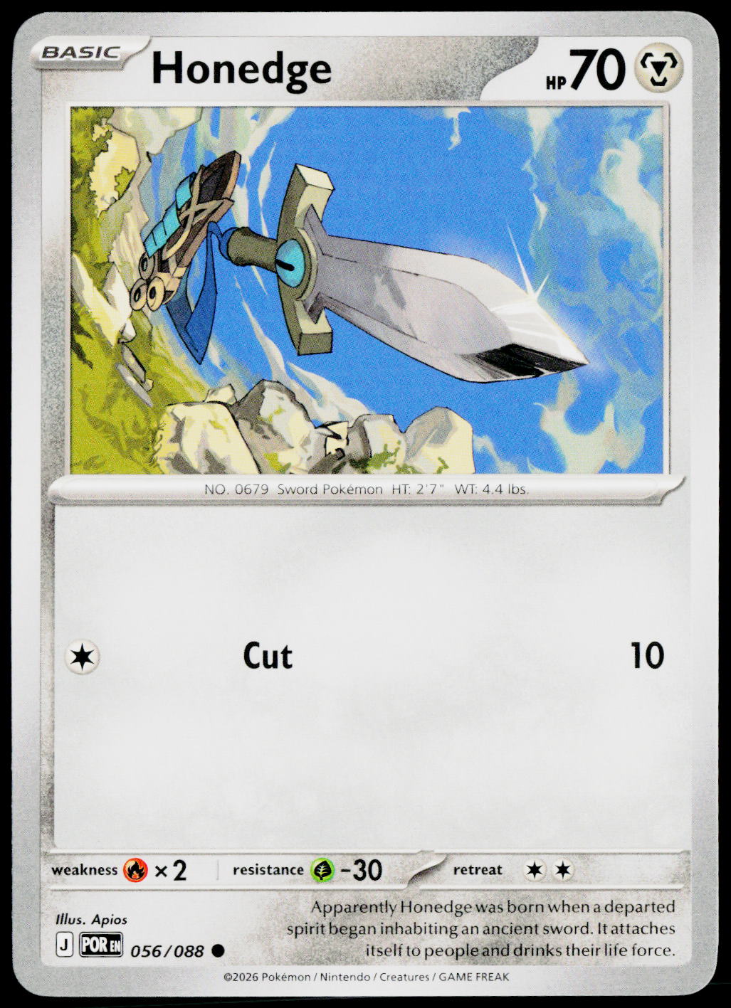 Honedge 056/088 EN non-holo - original scanned front