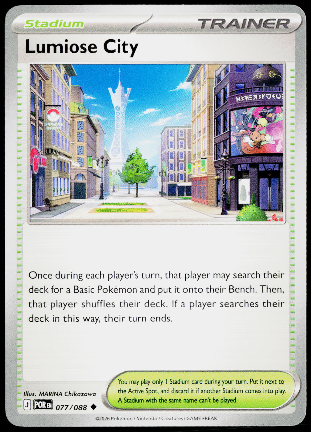 Lumiose City 077/088 EN non-holo - original scanned front