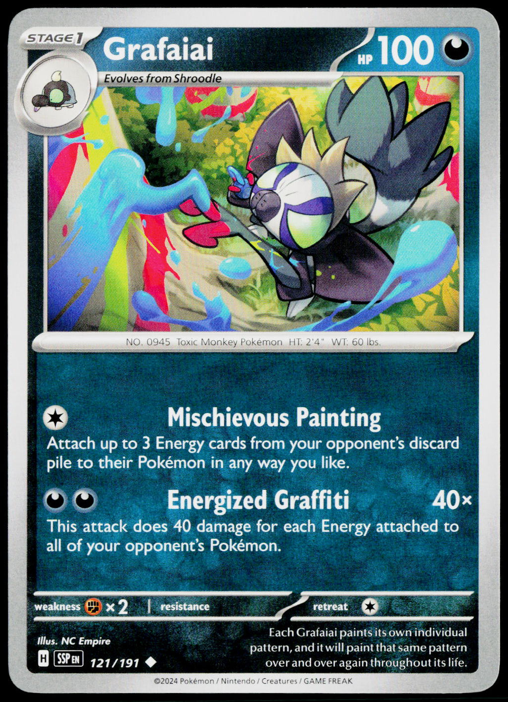 Grafaiai 121/191 EN non-holo - original scanned front