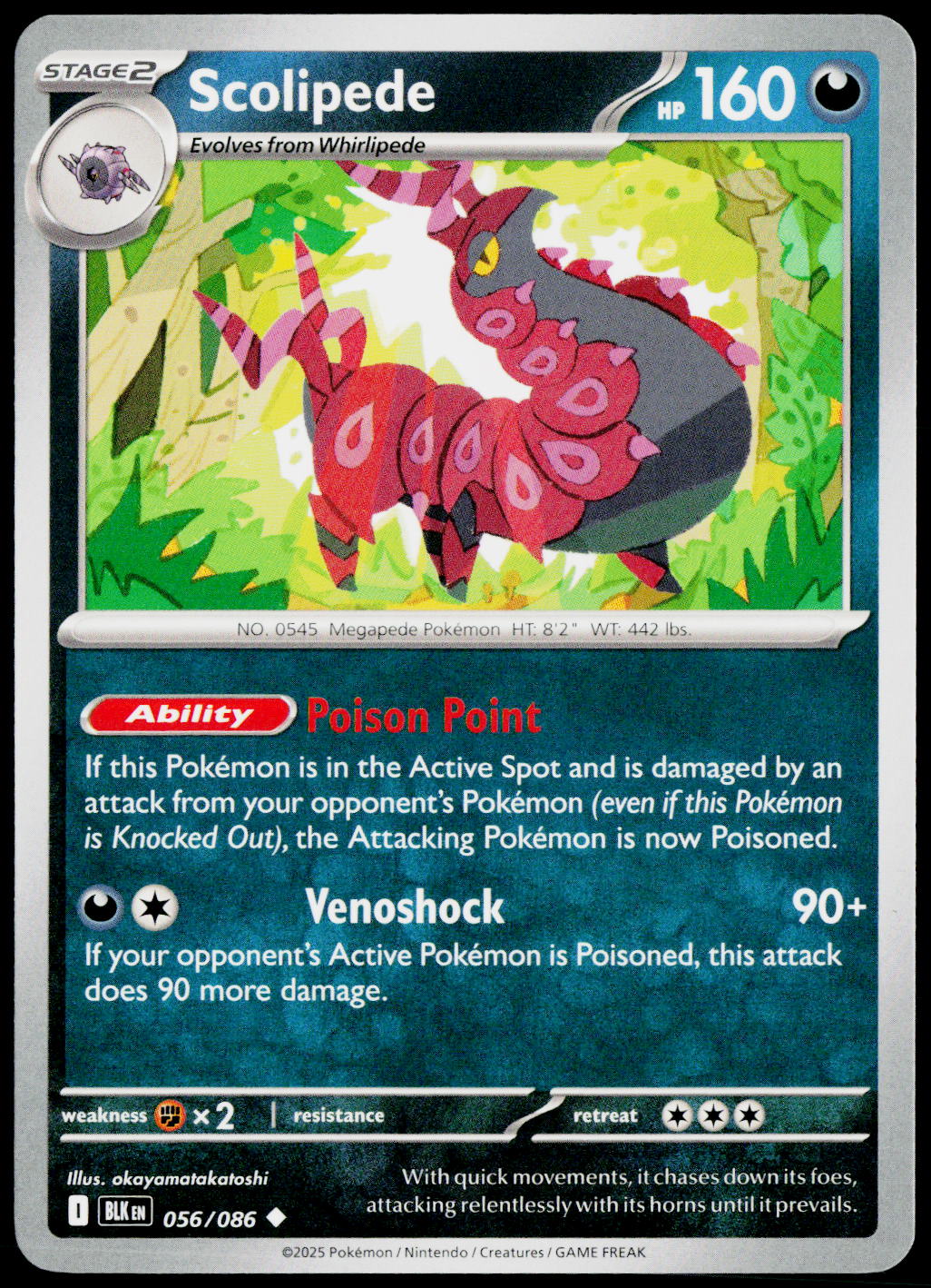 Scolipede 056/086 EN non-holo - original scanned front