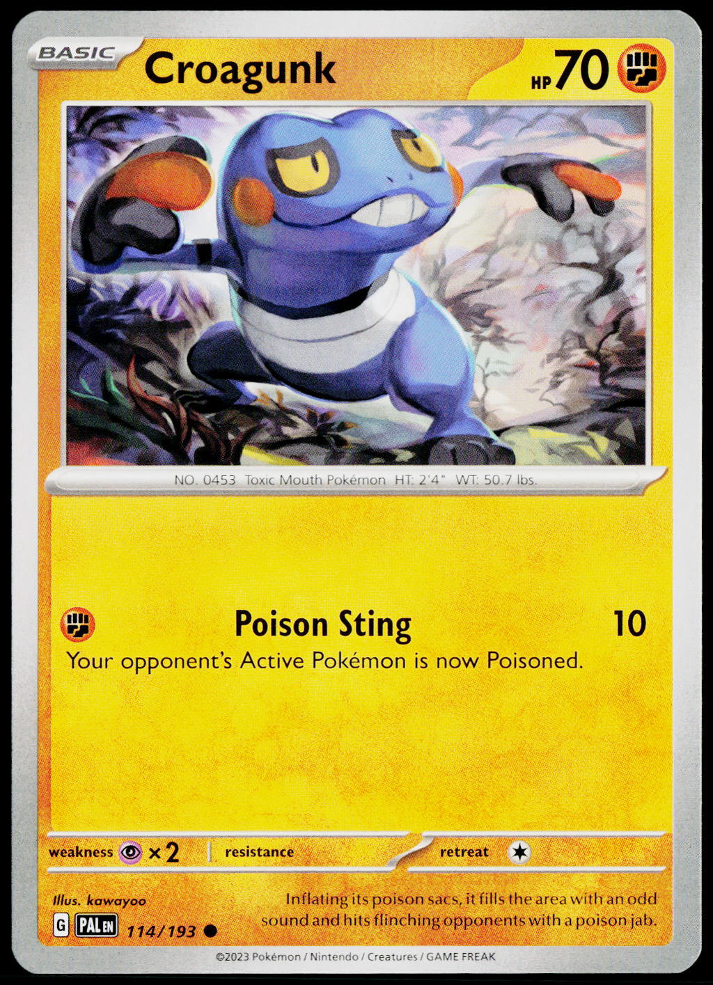 Croagunk 114/193 EN non-holo - original scanned front