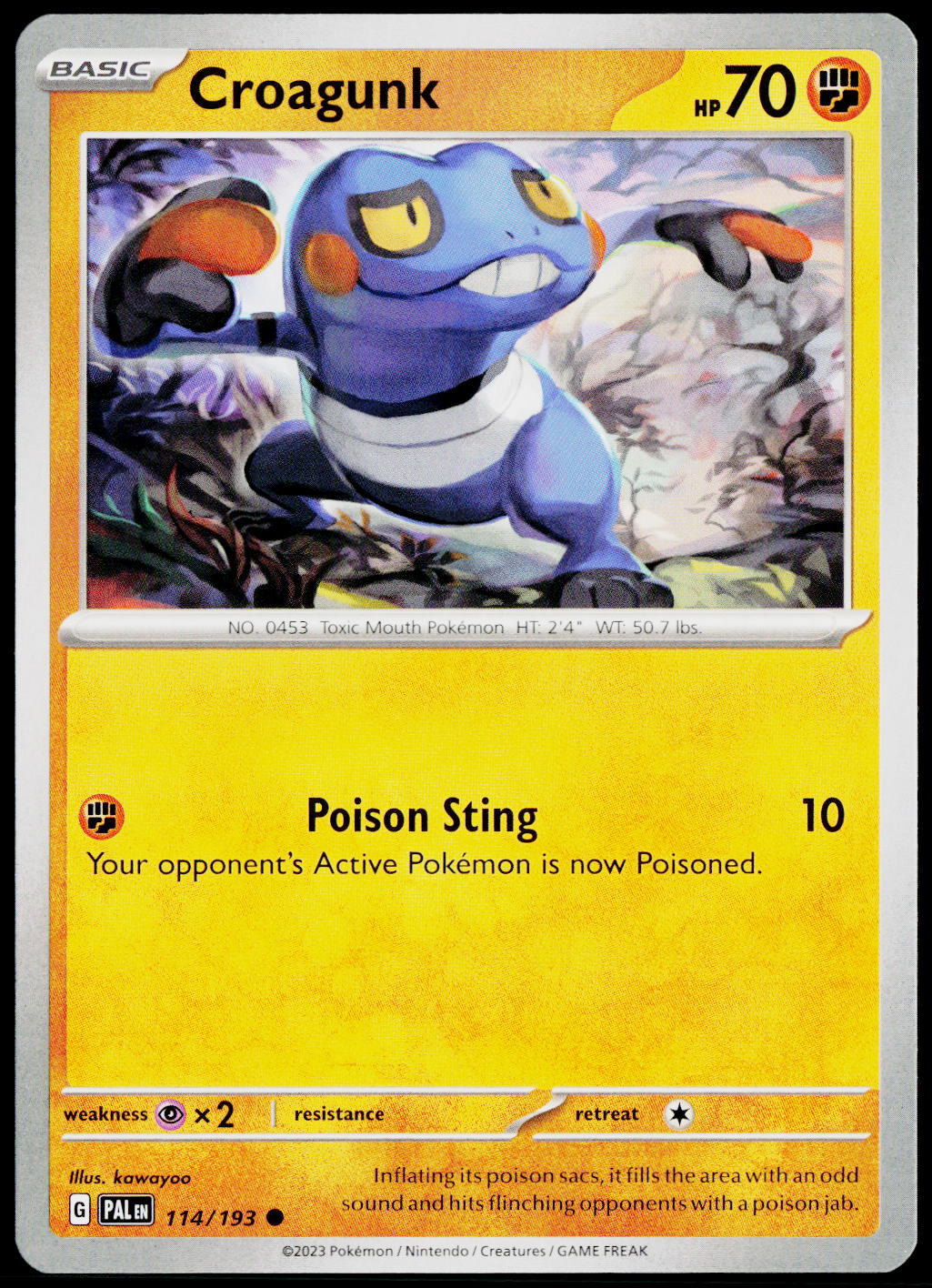 Croagunk 114/193 EN non-holo - original scanned front