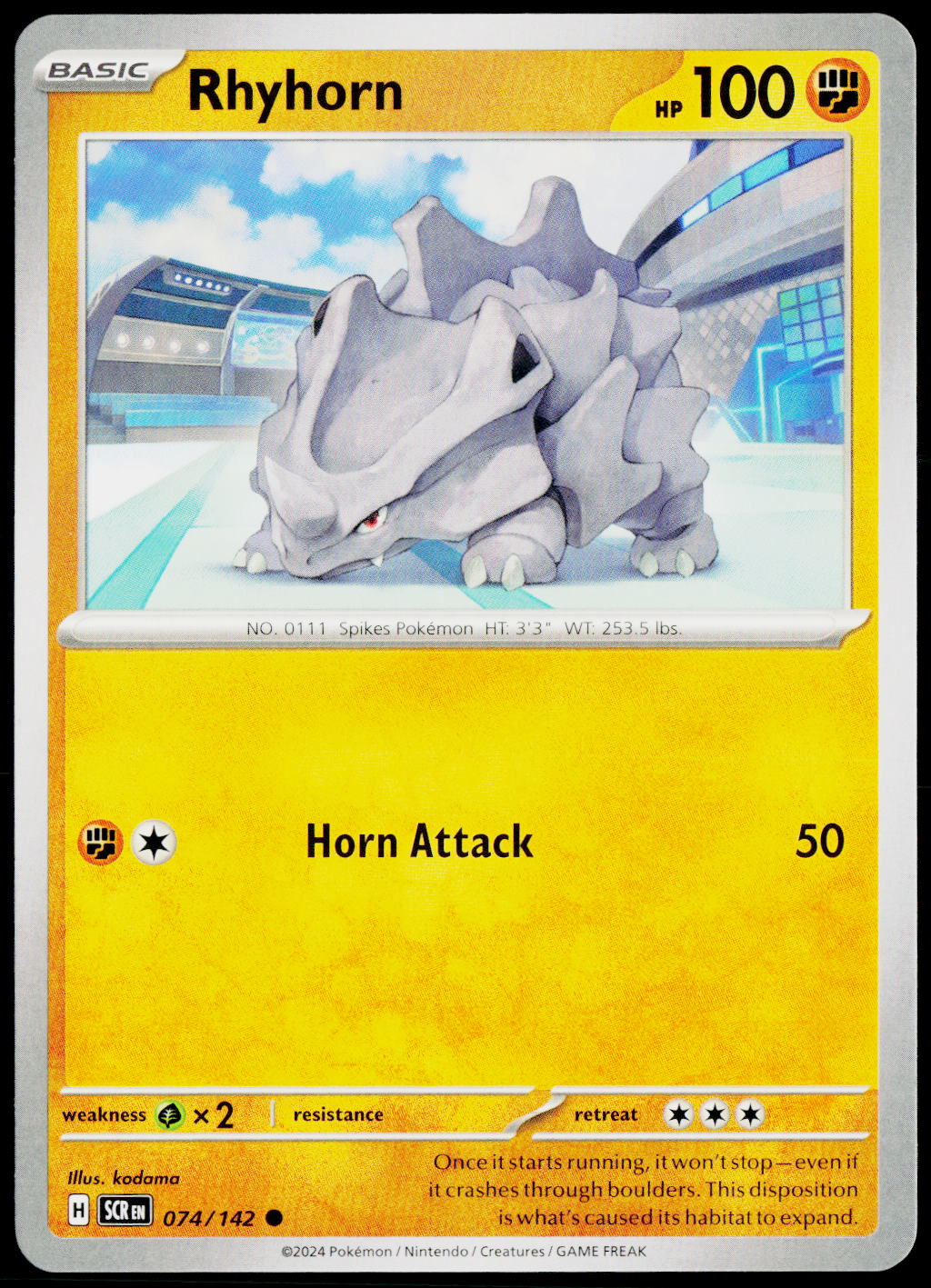 Rhyhorn 074/142 EN non-holo - original scanned front